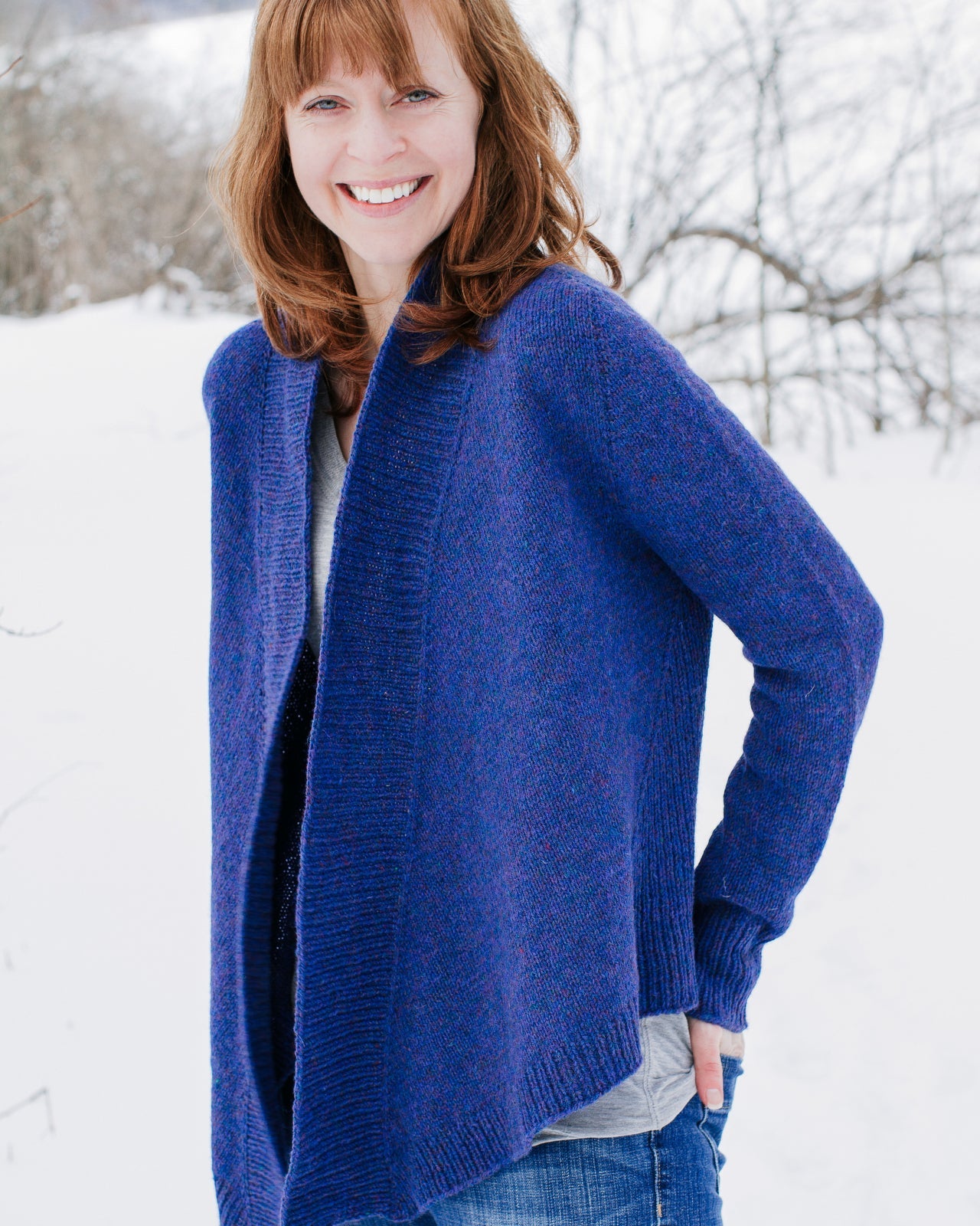 Knitting Pattern Chunky Waterfall Cardigan Fitzgerald Cardigan