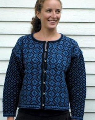 Knitting Pattern- Rose Trellis Cardigan, Designer: Donna Kay