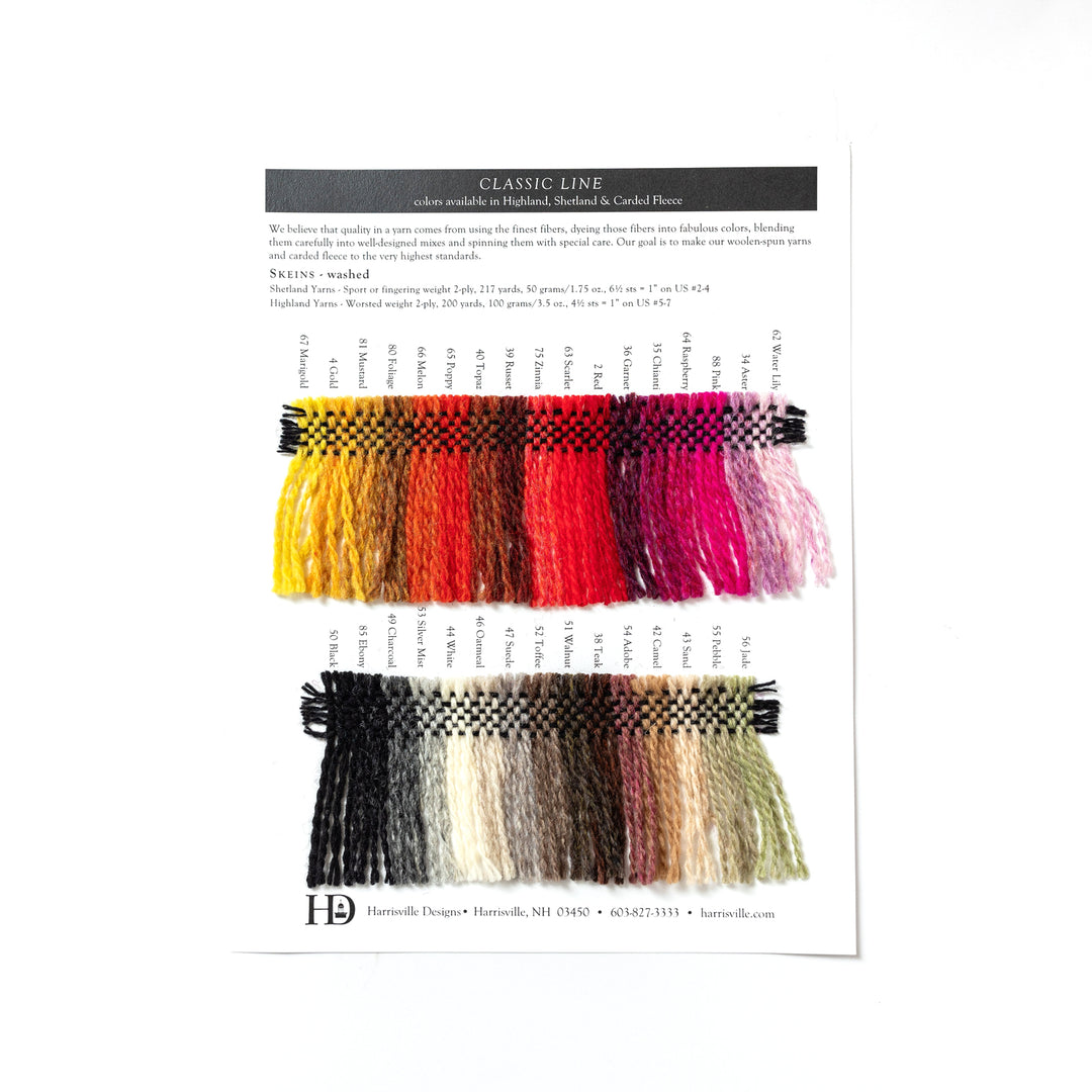 見本用ガーランド／Sample② Harrisville Designs - Highland/Shetland Color Card – Harrisville