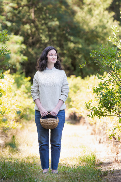 Brooklyn Tweed RANCH 02 FORBES  Pullover with Textured Yoke by Jared Flood