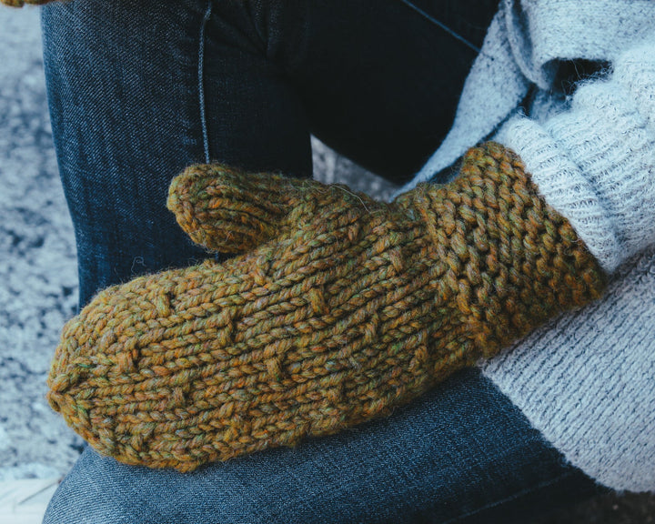 Purl Dot Mittens Knitting Pattern Harrisville Designs