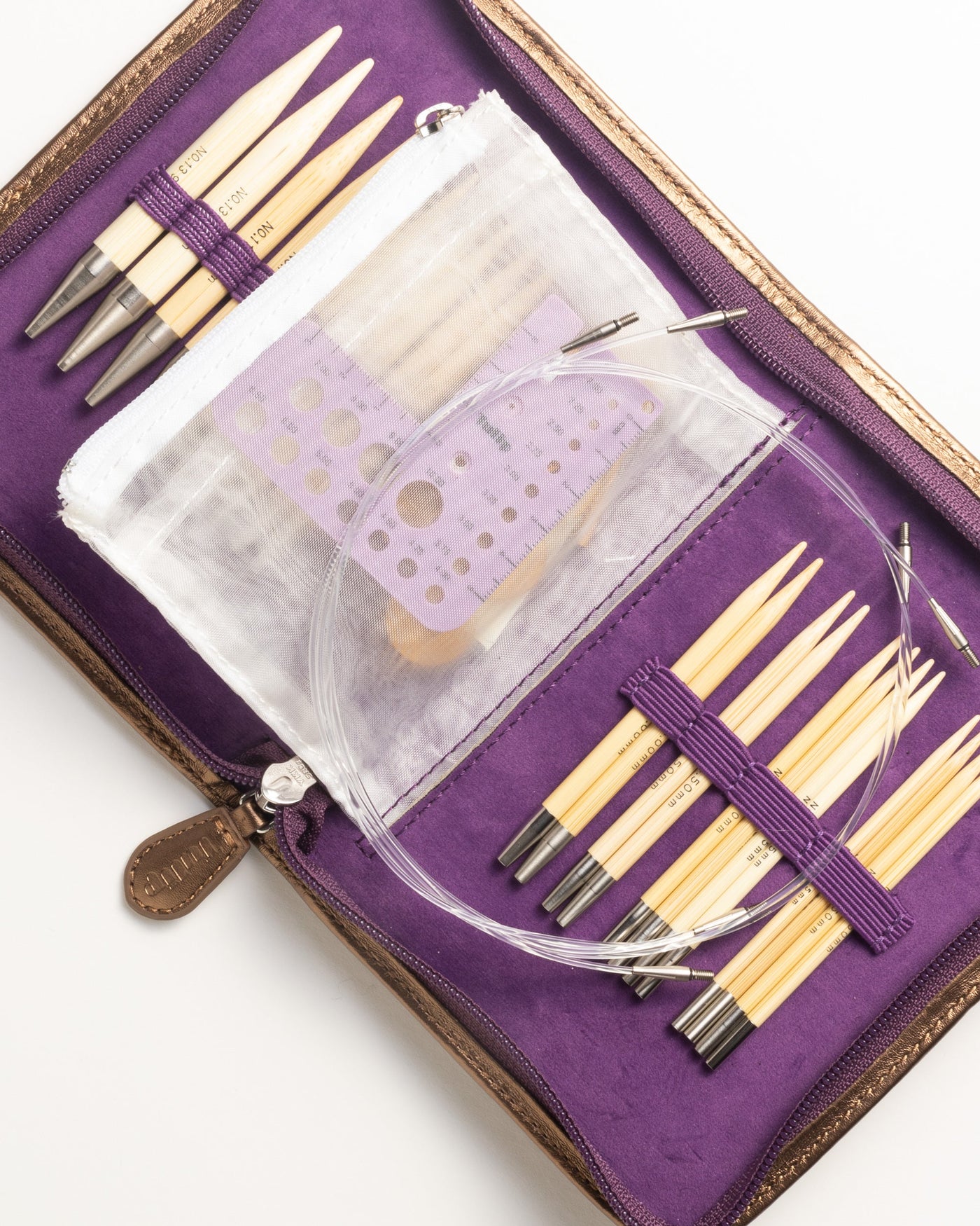 Double Ended Bamboo Knitting Needles Set, For Beginners And Professionals,  80 Pieces (16 Sizes X 5 Units), 2mm To 12mm, 25cm, With Canvas Storage Bag