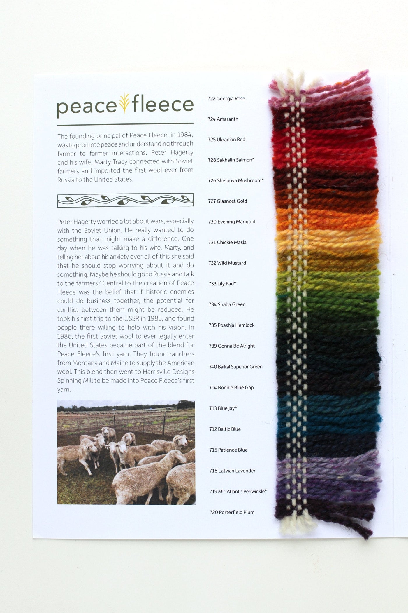 Color Card (Peace Fleece)